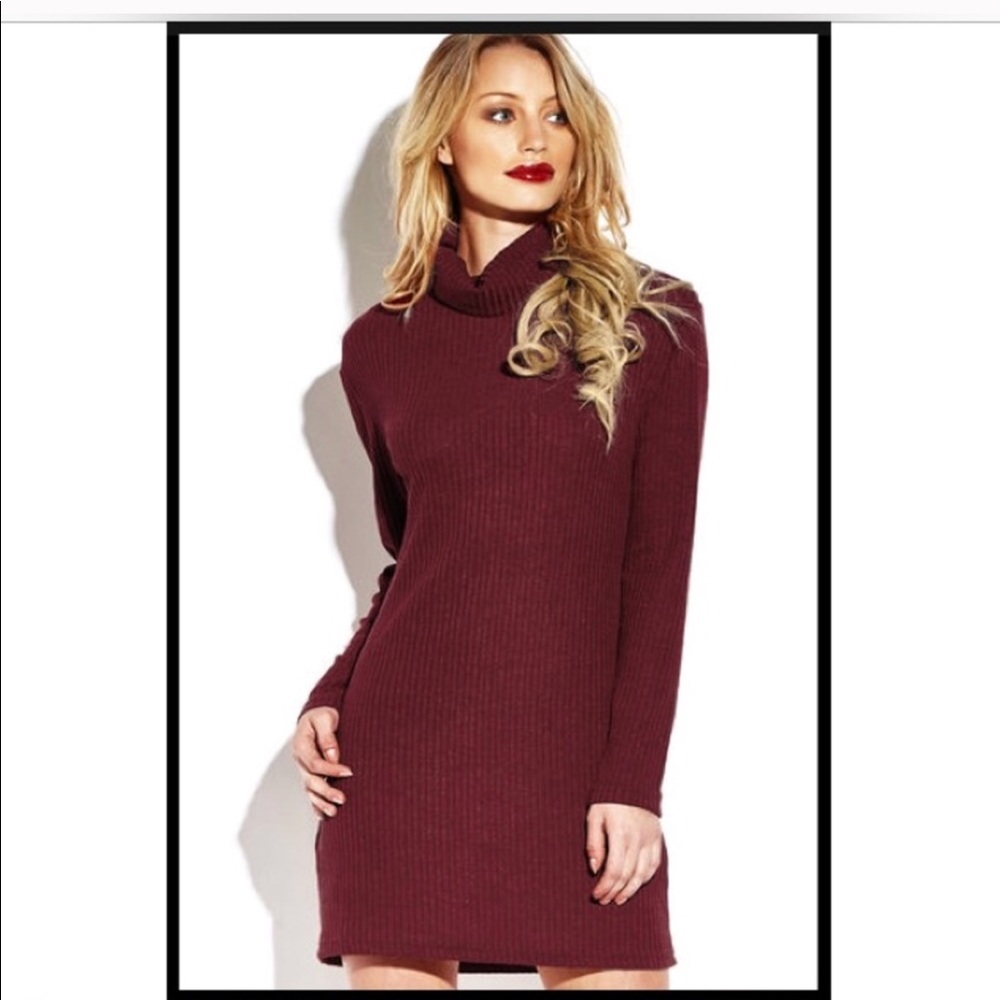 Maroon Sweater Dress